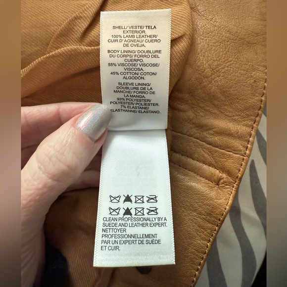 NWT Lucky Brand Leather Trucker Jacket size XL - Picture 15 of 16